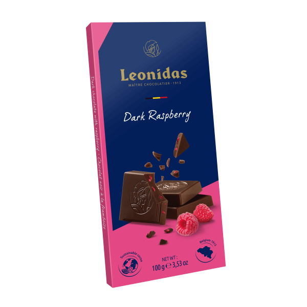 Tablette chocolat noir - Éclats de framboise